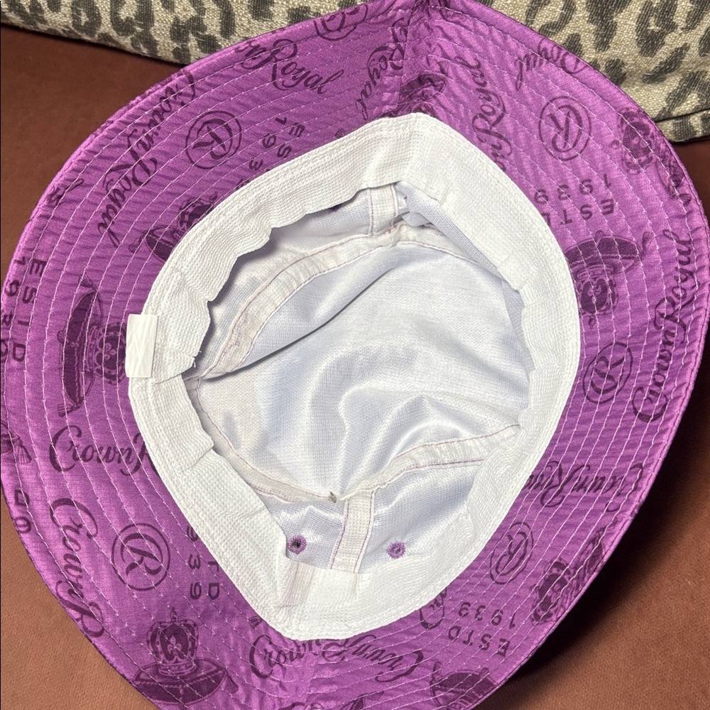 Crown royal logo purple streetwear bucket hat 90’s y2k casual hat - Picture 4 of 6